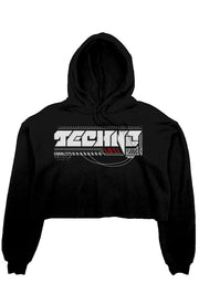 Techno crop fleece hoodie